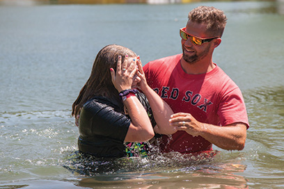 Photo of Falls Creek baptism