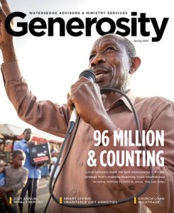 Cover of Generosity Spring 2022 issue