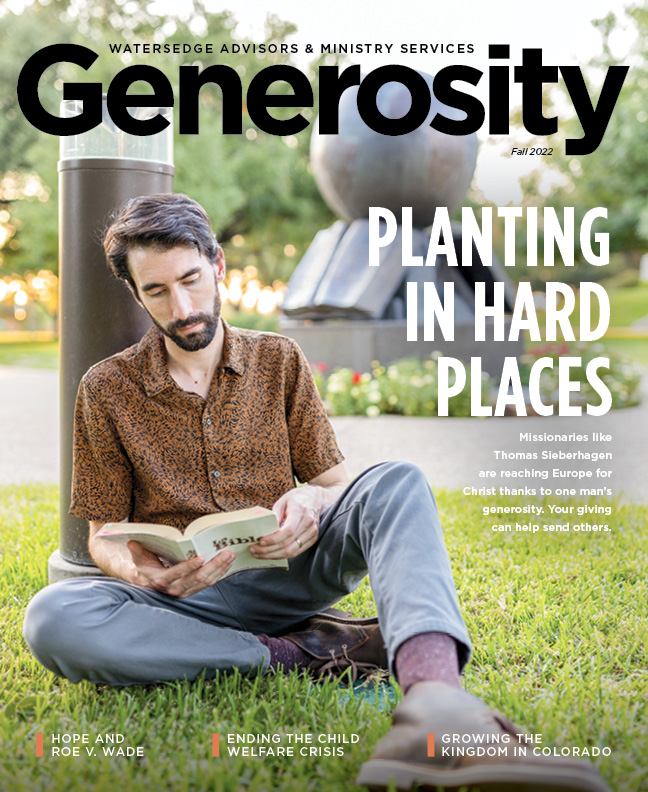 Cover of Generosity Fall 2022 issue